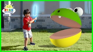 Pac-Man In Real Life vs Ryan!!!!