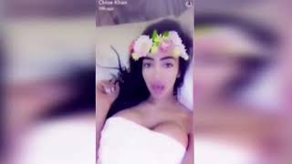 Braless Chloe Khan suffers MAJOR nip slip as she parties up