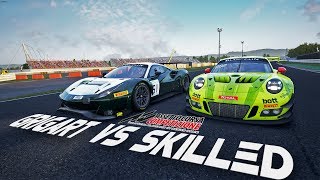 Провокационная дуэль против напарника - Ferrari VS Porsche на Мизано / Assetto Corsa Competizione