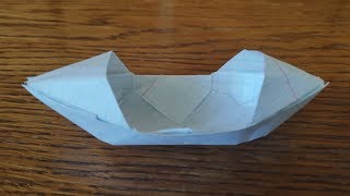 Оригами "Лодка" из тетрадного листа. Origami "Boat" from a notebook sheet.