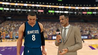 NBA 2K17 Full Gameplay 5v5 Timberwolves vs Lakers! 4 Quarters