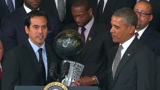 Obama welcomes Miami Heat to White House