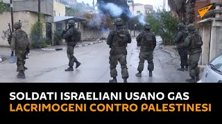 Palestina: soldati israeliani usano #lacrimogeni contro palestinesi