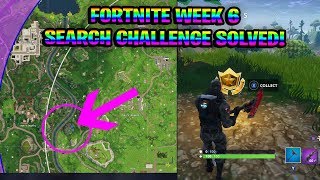 FORTNITE WEEK 6 CHALLENGE SEARCH "BETWEEN A CRASHED BUS, METAL BRIDGE AND THREE BILLBOARDS" SOLVED!!