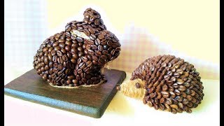 КРОЛИК из кофейных зерен / Мастер-класс Подарки своими руками