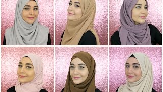 6 طرق للف حجاب الشيفون المربع - HIJAB SAMSHINE