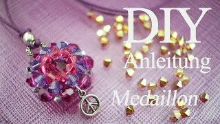 Videoanleitung mit Swarovski-Kristallen ein Medaillon fädeln