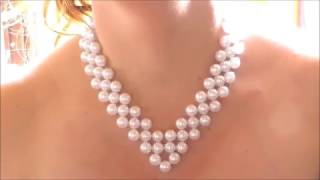 Como Hacer un Collar De perlas en Forma de V
