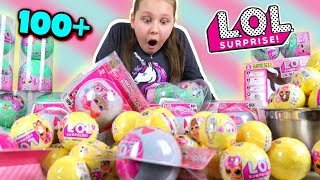 OPENING 100 LOL Surprise Toys in 1 Minute Challenge!!!
