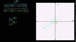 Dividiendo números complejos n forma polar y exponencial