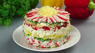 5 лучших легких САЛАТОВ на каждый день, которые вы должны попробовать + украшения из ОГУРЦОВ