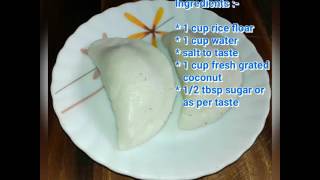"Coconut Stuffed Sweet Pitha"ओल्या नारळाच्या वाफवलेल्या करंज्याRecipe at"Poonam's Favourite Recipes"