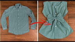 HACER VESTIDO FÁCIL SIN MÁQUINA Y RECICLAR ROPA - DIY CLOTHING HACKS, DIY TRANSFORM YOUR CLOTHES