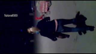 Russian drunk girl go back to home alone