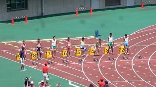 第４１回関東中学校陸上競技大会　１年男子１００ｍ　決勝