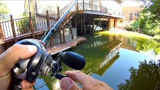 FISHING UNDER A HOUSE??? - Guess the Weight CHALLENGE