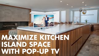 Install a Pop-up TV Lift to Make Use of Extra Island Space
