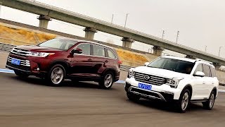 【性能测试】丰田汉兰达Highlander vs 广汽传祺Trumpchi GS8 零百加速刹车+滑轮组通过性+越野能力