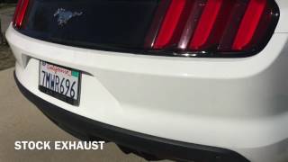 Mustang Ecoboost Stock Exhaust vs Resonator Delete