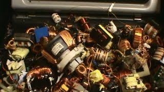 Scrapping small copper bearing motors, CBM's, inducers, transformers from electronics. A how to