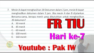 10 Soal Bocoran  FR  TIU  (Tes Intelejensi Umum) SKD CPNS 2020 Hari Ke Tujuh