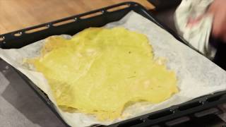 CREMA DI BACCALA' E VELA DI POLENTA AL LIMONE