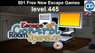 [Walkthrough] 501 Free New Escape Games level 445 - Escape of control room operator - Complete Game