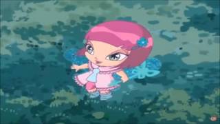Winx Club  cartoon tickling scene  2 English dub versions