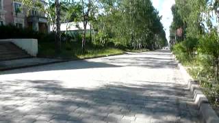 Брусчатка на улице Калинина в Дегтярске
