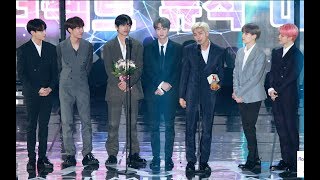 방탄소년단 (BTS) Ending Full Ver. (대상수상 소감 + IDOL + 단체포토타임) 4K 직캠 190424