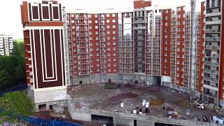Ход строительства ЖК "Старая крепость" в Девяткино. Июль 2017 года