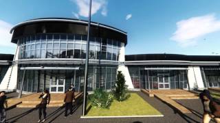 Auto Service & Magazine. Architecture animation