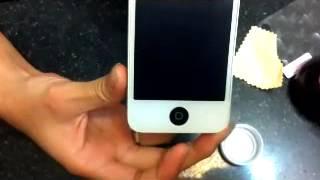 How to: Screen Protector iPhone 4 4s NEW 3d Holographic Screen Install without Water
