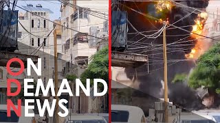 Israeli Airstrike Flattens Gaza Home in DRAMATIC Footage