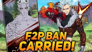 F2P BAN CARRIED DEMON HENDRICKSON FINAL FIGHT (Part 1)! | Seven Deadly Sins Grand Cross