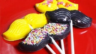 How to Make Chocolate Mustache Lollipops
