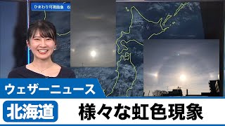北海道　太陽の周りに様々な光学現象