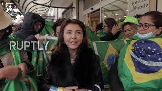 Bolsonaro supporters met by counter-protesters while celebrating honourary citizenship award
