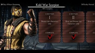 Mortal Kombat X Android Desafio / Challenge Scorpion Kold War Normal