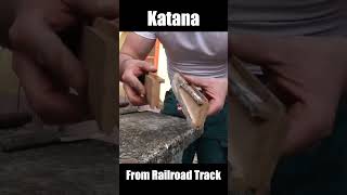 Katana made from Railroad Track