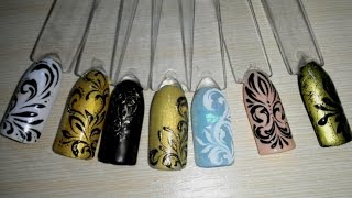 Дизайн ногтей✦Вензеля✦Как рисовать вензеля✦Ksana Groza. Nail Art Blog