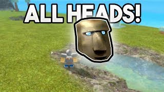ALL HEAD LOCATIONS | ROBLOX: Booga Booga