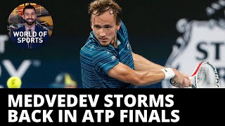 Medvedev storms back in historic ATP Finals win