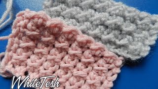 Вязание крючком, рельефный узор №1. Crochet Pattern 1