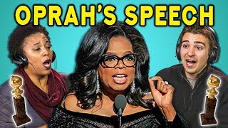 ADULTS REACT TO #TimesUp (Oprah's Speech, Golden Globes, #MeToo)