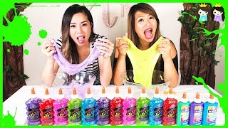 3 Colors of Glue Slime Challenge with Princess ToysReview!!!