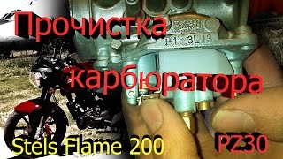 Прочистка карбюратора Stels FLAME 200