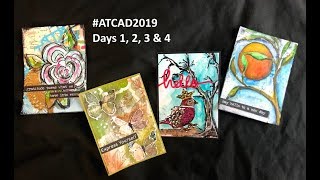 Artist Trading Card A Day 2019 #ATCAD2019 Days 1-4