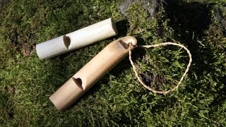 Как сделать свисток из ветки?! / How to make a whistle from a branch?