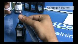 How to refill HP 802 818 inkjet cartridge (Hindi Version)